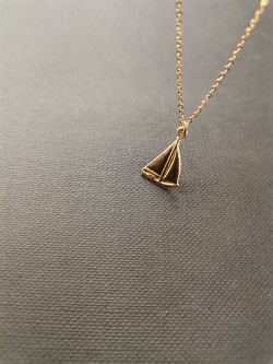 CO bateau à voile (Acier Inox Doré)